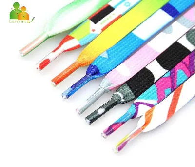 Hot Selling Cotton Fabric Shoelaces Manufacture High Strength Custom Flat Braided Nylon Shoelaces Lacesr for Sport Shoes