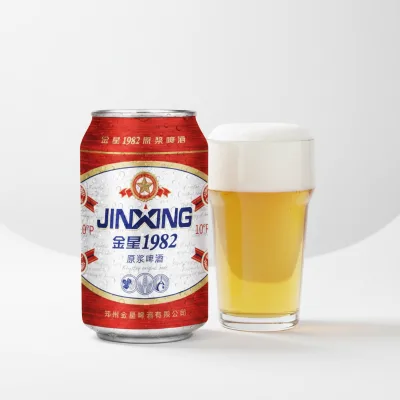 Jinxing 1982 Cooked Beer 1L Bottled Canned 3.3% Low Alcohol Natural Taste Herb Spice Ale Light Color Bars Restaurants Inns Party