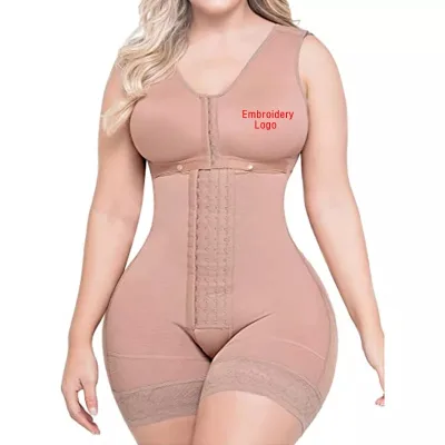 Women's Slimming Shapewear Waist Trainer Girdles Colombian Style BBL Stage 2 Post Surgery Shapewear Made of Comfortable Spandex