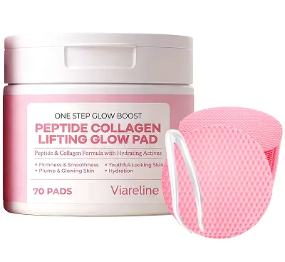 OEM Original VIARELINE Peptide Collagen Lifting Glow Cotton Pads Long Lasting Hydration Facial Care Products