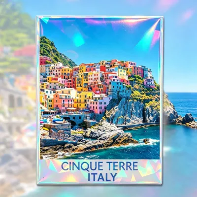 Custom Printed Photo Tin Fridge Magnet Italy Coast Souvenir Cinque Terre Fridge Magnet