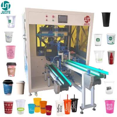 Cups Silk Screen Printing Machine Full Automatic 1 5 One Color 4 2 Two Colors Screen Printer for Adult Face Cream Cap Bottle