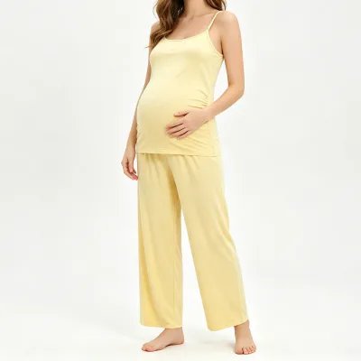 Customized Lady Breastfeeding Bamboo Pajamas Maternity Pyjama Set Mama Maternity Night Suit Pajama Set Women Nursing Loungewear
