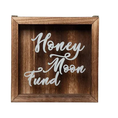 Hot Selling High Quality Natural Brown Wooden Piggy Bank Honeymoon Fund Money Box House Dinosaur Pattern Environment-Friendly