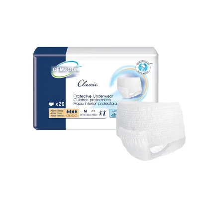 Classic Medium Moderate Absorbency Pull-Up Adult Briefs 20 Count Disposable Adult Diaper Pants