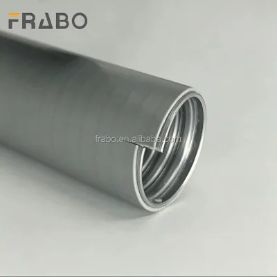 20mm 3/4" RoHS CE Durable Double Locked Interlocked Black Electrical Liquid Tight Flexible PVC Steel Pipe for Wire Protection