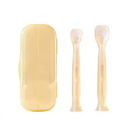 Baby Silicone Feeding Spoon PPSU Vertical Suction-Cup Design All-In-One Wrap-Around Cartoon Pattern for Infants' Meals