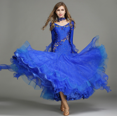 Hot Sale Long Ball Gown Women Ball Dress Prom Dresses Fancy Party Costume Latin Dancing Dress