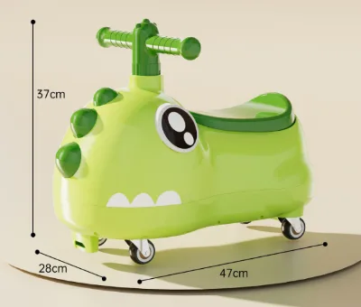 New Design Cheap Cartoon Baby Swing Car Baby Rid on Car Wholesale Plastic Good Price Cute Kids Outdoor Ride on Slide Toy Car