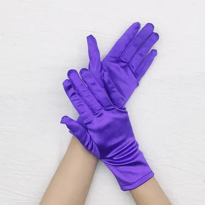 Hot Sale High Quality Fashion Adult Black Opera Elbow Wrist Stretch Satin Finger Long Gloves Women Flapper Gloves