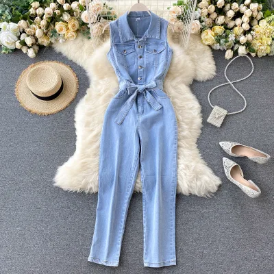 Women's 2024 High Waist Summer Casual Sleeveless Spandex/Polyester Tights