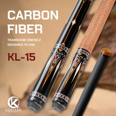 For Kl-15f High Quality Maple Low Deflection Carbon Fiber Pool Cue 12.5mm Precision Tip 3/8*8 Thread 1/2 Joint Design