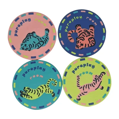 Professional 10g Plain Ceramic Poker Chips 39mm Colors Casino Top Grade with No Moq Tiger logo Custom for European Poker Tour