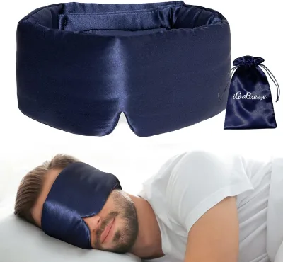Adjustable Soft Silk Blinder Blackout Eye Mask for Sleeping Traveling