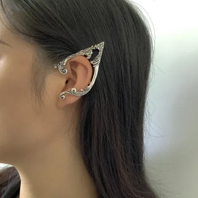 Wholesale Cool Punk Irregular Dark Style Auricle Elf Ear Cuff Clip Earring for Women No Piercing Ear Cuff Wrap Clip Earring