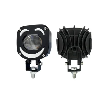 12~85V Hi Lo Beam Angel Eyes Offroad Lens Spotlight Shooting Driving Lights Other Car Light Accessories 30W Motorcycle Headlight