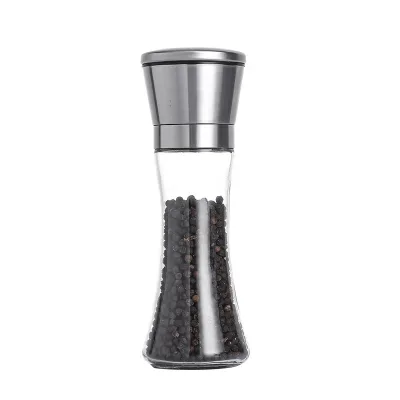 Hot Selling Custom logo Glass Spice Pepper Grinder Salt and Pepper Mill Grinder Salt and Pepper Mill