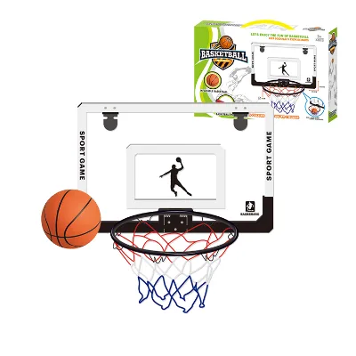 Transparent Backboard Mini Basketball Toy Set with Ball and Pump for Indoor Shooting Games Training