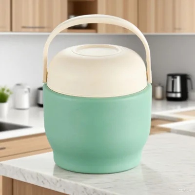 Rounded Compact Body Stainless Steel Eco-Friendly Dishwasher Safe Large Capacity Lunch Box for Single Person Daily Containment