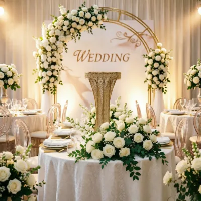 Luxury Modern Wedding Decoration Model SHJY-L454 Flower Stand Centerpiece Head Table Vase Dessert Table Aisle Runner 100cm 60cm
