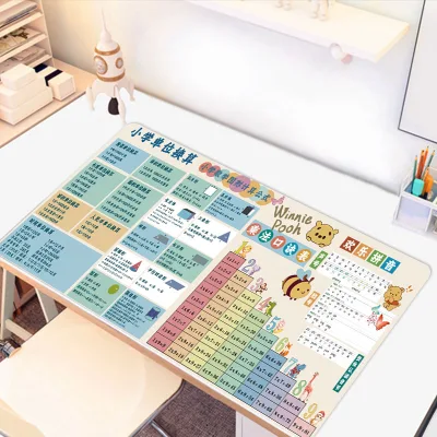 HONGSHI Natural Rubber Mouse Pad Children's Study Desk Mat Educational and Enlightening Mat