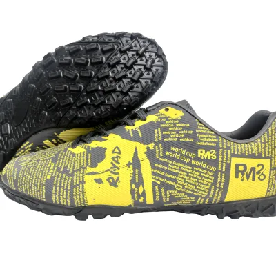 Manufacturer Wholesale Most Popular American Men's Football Shoes Yellow and Black Soccer Footwear