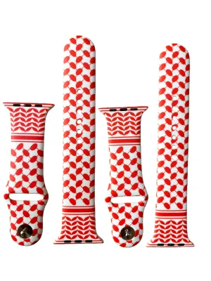 New Style Silicone Waterproof Palestine Keffiyeh Watch Replacement Strap-Promotional Gift for Palestine Support