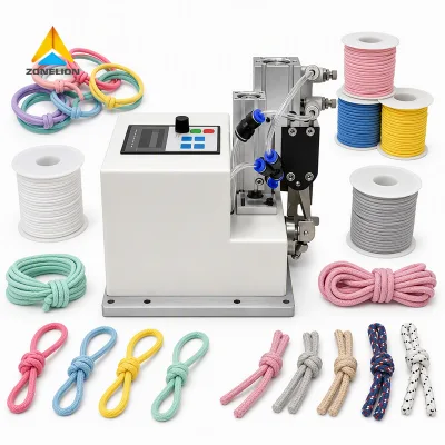 Semi Automatic Rope Knotting Machine String Tying Equipment for Making Hair Ties and Elastic Cord Knots Packaging Machine