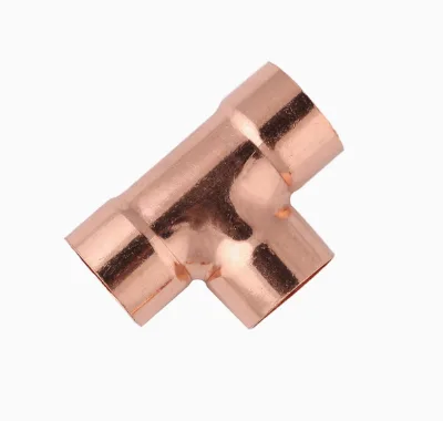 Copper Equal Diameter Tee Copper Pipe Connector Tee Used for Connecting air Conditioning Refrigeration Pipes and Water Pipes