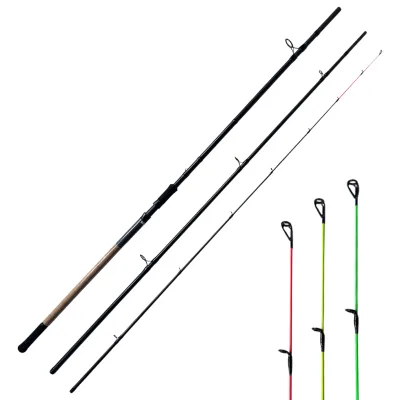 3.9m Carbon Fiber Feeder Fishing Rod 3+3 Interchangeable Tips Hybrid Handle Long Cast Carp Reservoir Rod OEM ODM