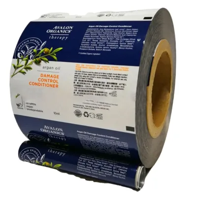 Custom Printed Plastic Flexible Packaging Film Roll Aluminum Foil Laminating Film Roll for Cosmetic Cream Oil Packing Machine