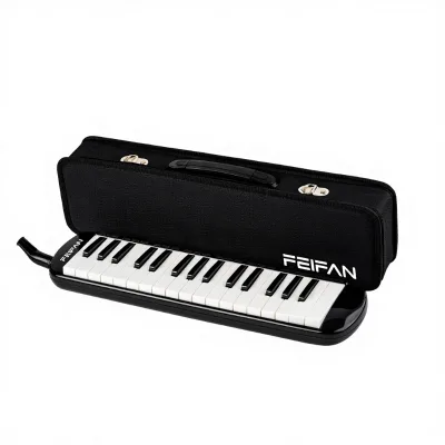 FeiFan Chromatic Mouth Organ 32-Key Full Set Includes Mouthpiece Blow Pipe Hard Carrying Case Students Classroom Performance
