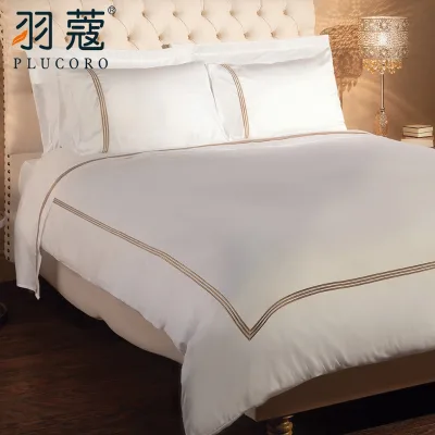 Hotel Bedding Bed Sheet Foshan 100% Cotton Plain Bed Sheet Hotel Set for Five Star