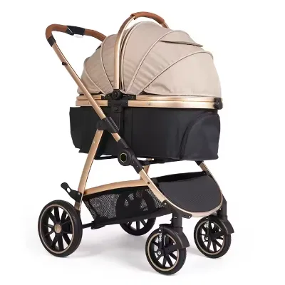 Factory Wholesale Price Portable Folding Four-wheel Traveling Dog Pet Dog Cart