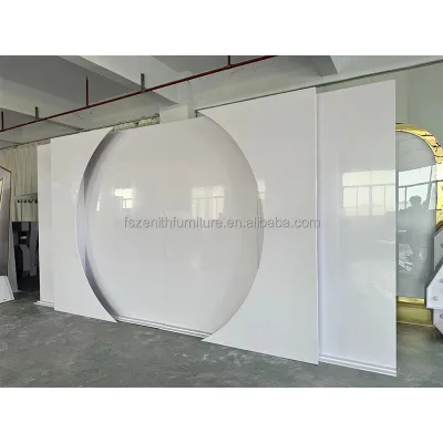 Custom Square Wedding Stage Backdrop White Acrylic Backdrop Board for Wedding Decoration