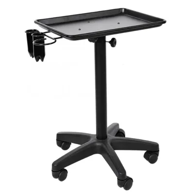 Salon Hair Stylist Hair Extension Tool Rolling Aluminum Instrument Tray on Wheels Hair Assembled Salon Trolley Cart