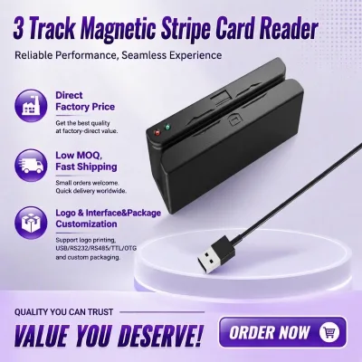 Portable USB Magnetic Stripe Card Reader 3 Track Swipe Card Reader Plug & Play for POS Membership Card System MSR90U