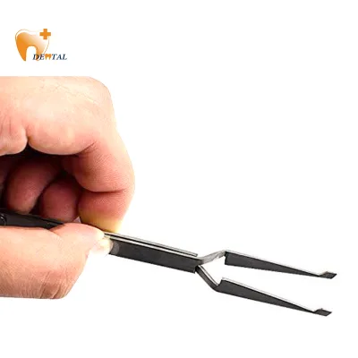 Stainless Steel Straight & Curved Nail Art Tweezers Dental Surgical Instruments for Pinching Cuticle Remover and Shaping Clip