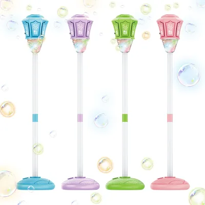 Bubble Blower Maker With Lights and Music Automatic Bubble Stand Machine for Parties Birthday Wedding Toddlers Outdoor Toys