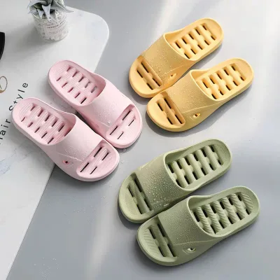 Slippers for Household Use in Bathrooms, Anti-slip, for Indoor Use, Men's and Women's Matching with Hollow Design, for Home Use.