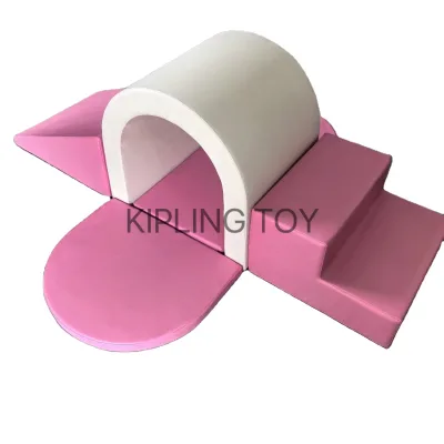 Kids Climber Slide Soft Play Set up Children Early Learning Equipment Indoor Outdoor Phthalate Free Vinyl rainbow Bridge