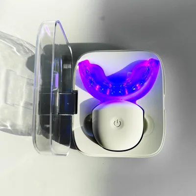 32 LEDs Red Blue Cold Light Teeth Whitener Device Gentle on Gums Remove Wine Coffee Tea Discoloration for European Retail Brands