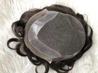 Undetectable Men's Toupee: Soft Lace Front & Secure PU Base with Remy Hair