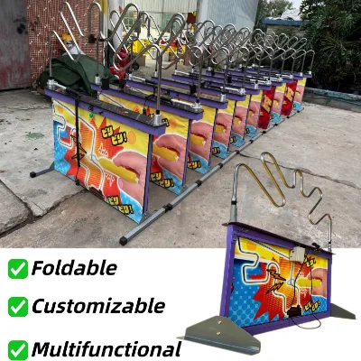 Folding Storage Challenge Carnival Games Wire Loop Game Street Electric Shock Static with Flight case for Indoor Used