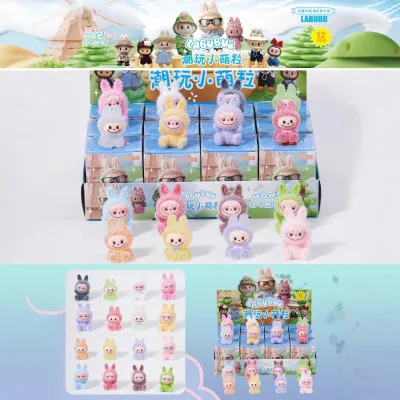 Wholesale Cute Labubu Blind Box Plush Doll  Mini Couple Keychain, Fluffy Backpack Charm