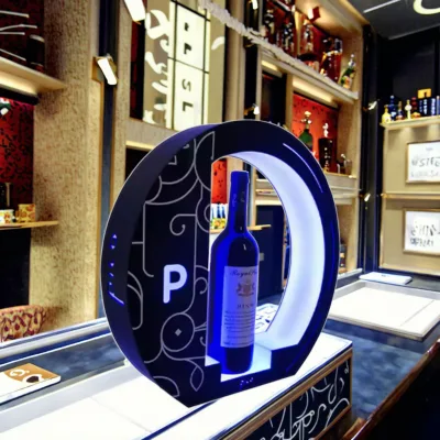 Custom Acrylic LED Bottle Glorifier Display Stand Remote Control Lighted Bar Shelf for Beverages Ice Buckets Beverage Tubs