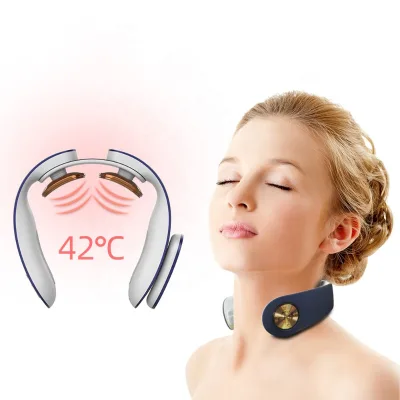China New 2025 Neck Massage Instrument Electric Pulse Neck Massager Rechargeable with Heat for Gift Set