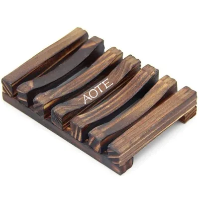 Hot Seller Natural Wooden Soap Dish Anti-Slide Bathroom Soap Case Holder Handmade for Bath & Toilet Supplies