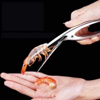 Durable Stainless Steel Kitchen Seafood Tools Shrimp Peeler Prawn Deveiner Fishing Knife Lobster Shell Remover
