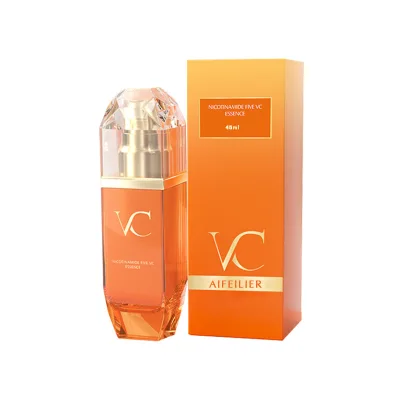 AIFEILIER Face Whitening Stock Serum Five-Fold VC Essence Shrinks Pores Brightens Tightens Moisturizes with Niacinamide
